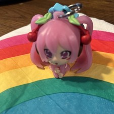 Hatsune Miku Sakura Cherry Blossom Pink Figure Keychain Anime Vocaloid Accessory