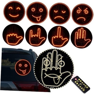 LED Car Expression Display with Remote Control for Quick Gesture Changes,