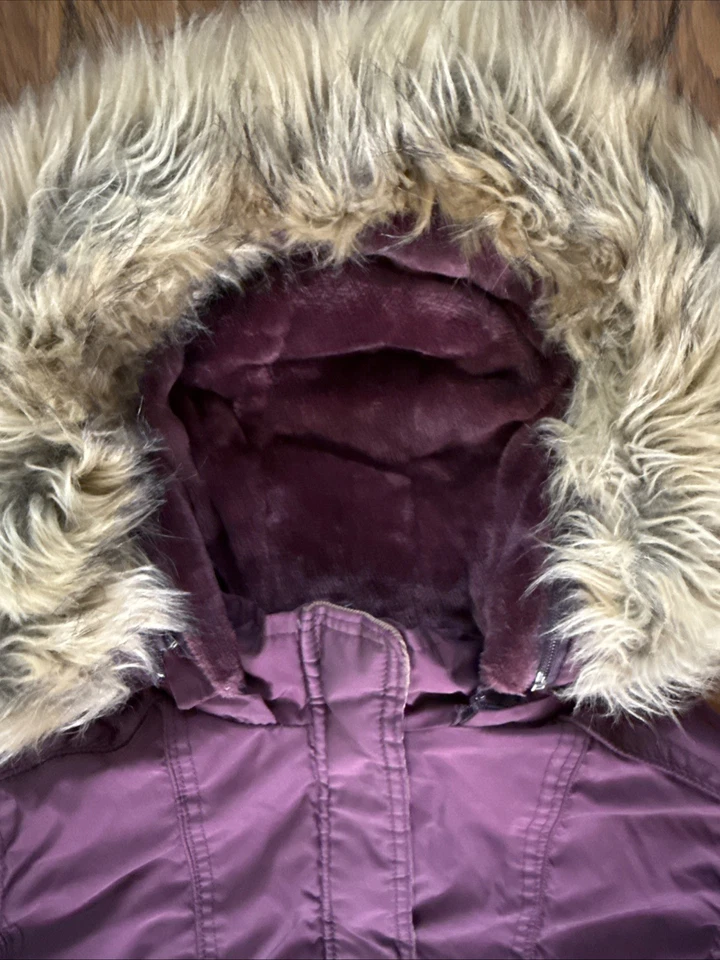 Snobbish Collection Parka Plum Winter w Faux Fur Hood Size 2XL Women's - Image 2 of 4
