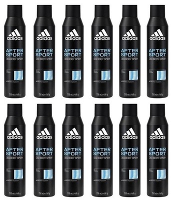12x adidas After Sport Deodorant Deo Spray, 48H Schutz, 250ml (12er Pack)