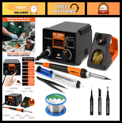 Digital Soldering Station 100W PID Temp Control 392°F-896°F ESD Safe Kit Orange