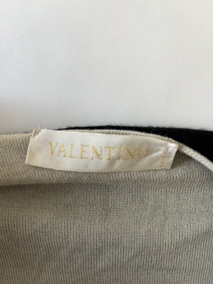 Blusa VALENTINO Negra Top EE. UU. Blanca Interior DS52 Foto 2 de 3