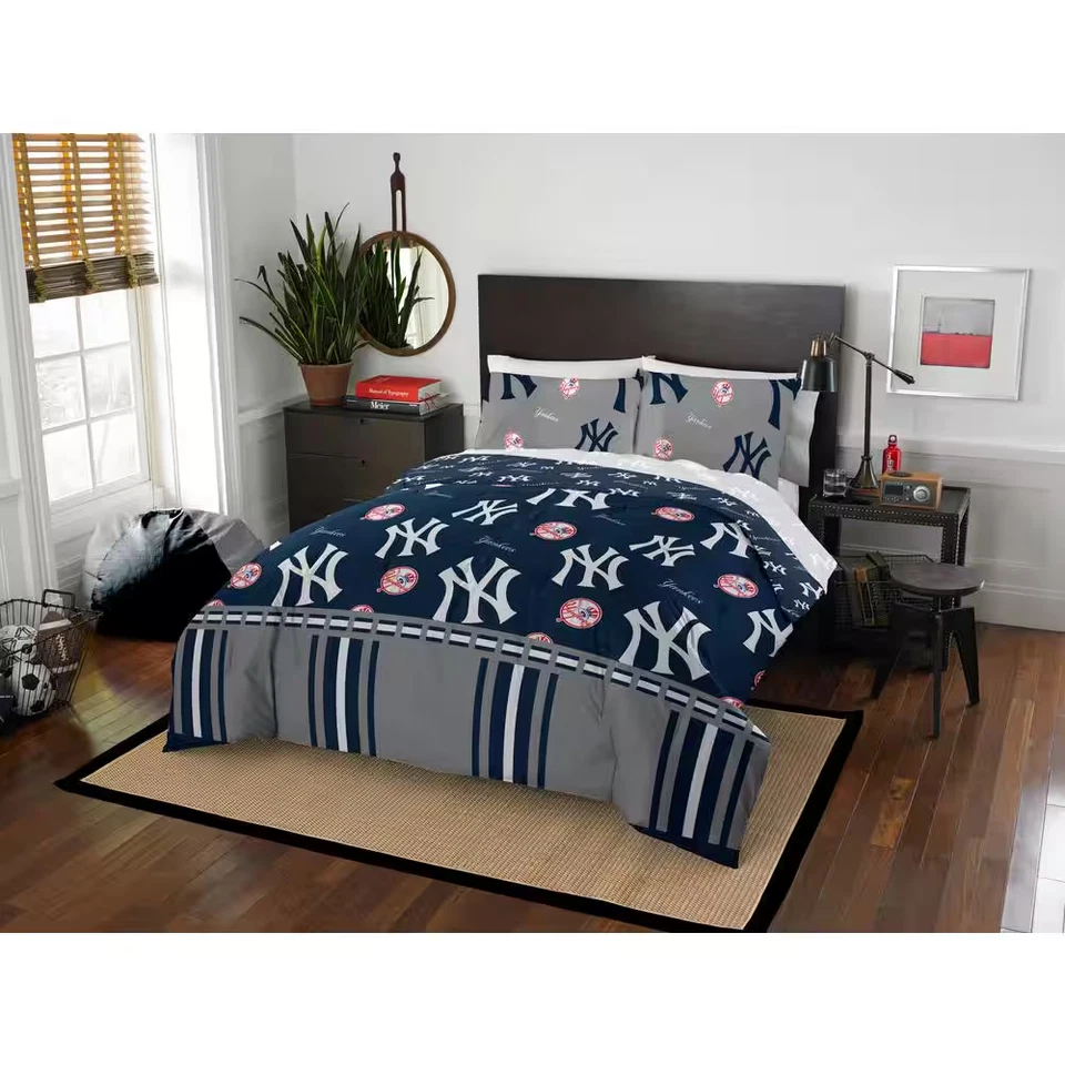 Conjunto de Cama em Bolsa New York Yankees Rotary 5 Peças Queen Size Multicolorida - Imagem 3 de 3