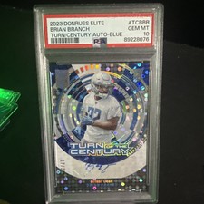 2023 PANINI DONRUSS ELITE TURN OF THE CENTURY AUTO TCBBR BRIAN BRANCH BLUE /25