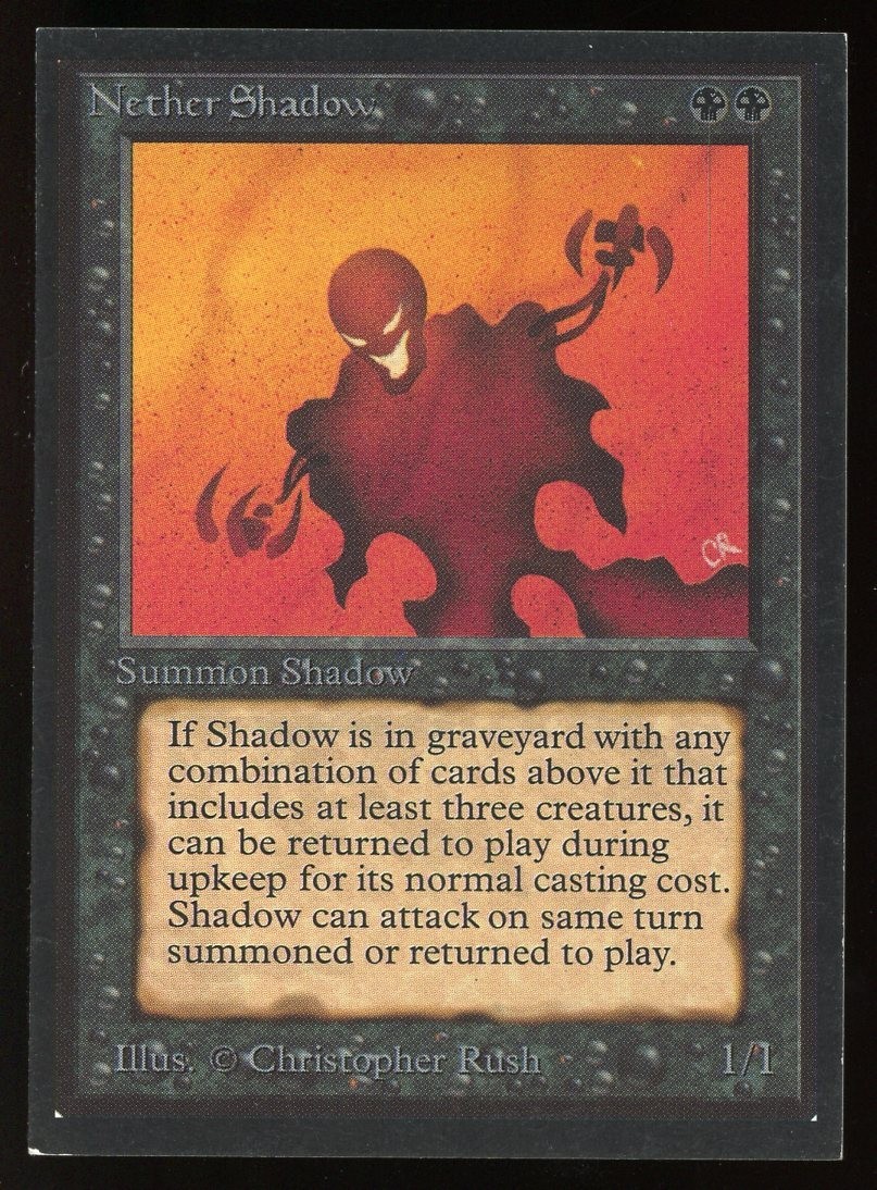 Beta/CE Nether Shadow Artist Proof ~ Magic/MTG ~ NEAR MINT Condition
