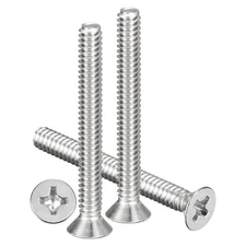 Countersunk Head Bolts #4-40x1" 50Pcs Stainless Steel for Home Silver