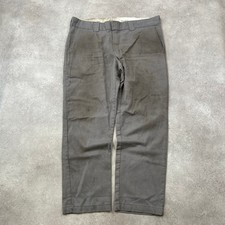 Dickies Slim Taper Trousers Mens 35" Flex Workwear Straight Pants, Grey