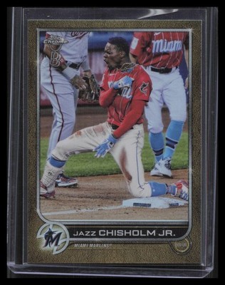 Jazz Chisholm Jr. 2022 Topps Chrome Ben Baller Edition #91 Gold #/50