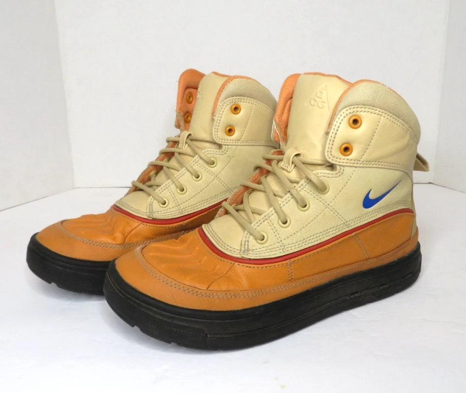 Nike Woodside 2 High ACG Boots Youth 5Y 524872-201 Sesame (Tan)/Curry (Orange) - Image 2 of 4