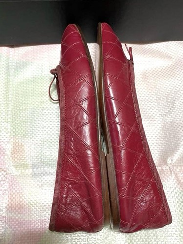 Chanel Flat Shoes Red Leather With Ribbon Size 35.5 US About5.5 For Women - Picture 5 of 24