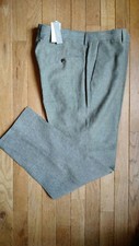JCrew 158 Ludlow Suit Pant in Italian Wool-Linen W32 L30 Moss Grey E7539 LYH