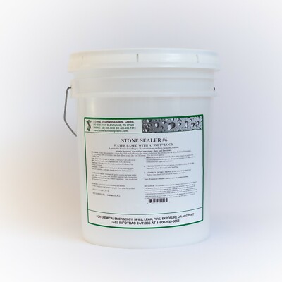 ''WET LOOK'' Silicone polymer Stone Sealer #6 for Marble Granite & Slate 5 gallons