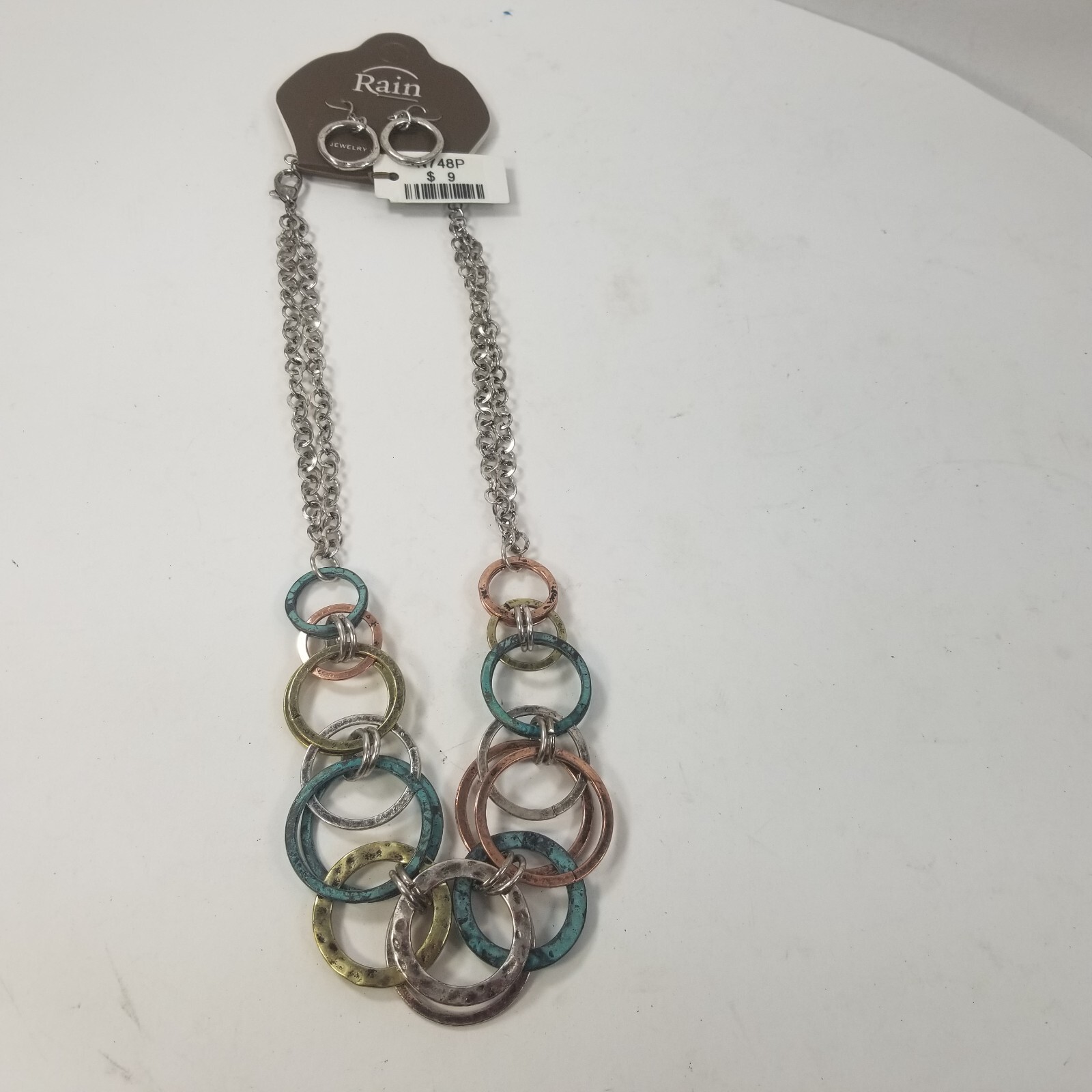 Statement Multi Chain Ring Cluster Chunky Boho Ne… - image 1