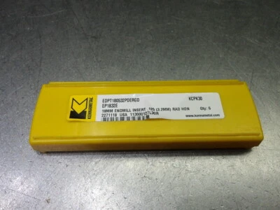 Kennametal Carbide Milling Inserts QTY5 EP1832E/EDPT180532PDERGD KCPK30 (LOC2345