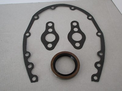 SMALL BLOCK CHEVY TIMING COVER GASKET SET WITH SEAL sbc 283 327 350 383 #9085 