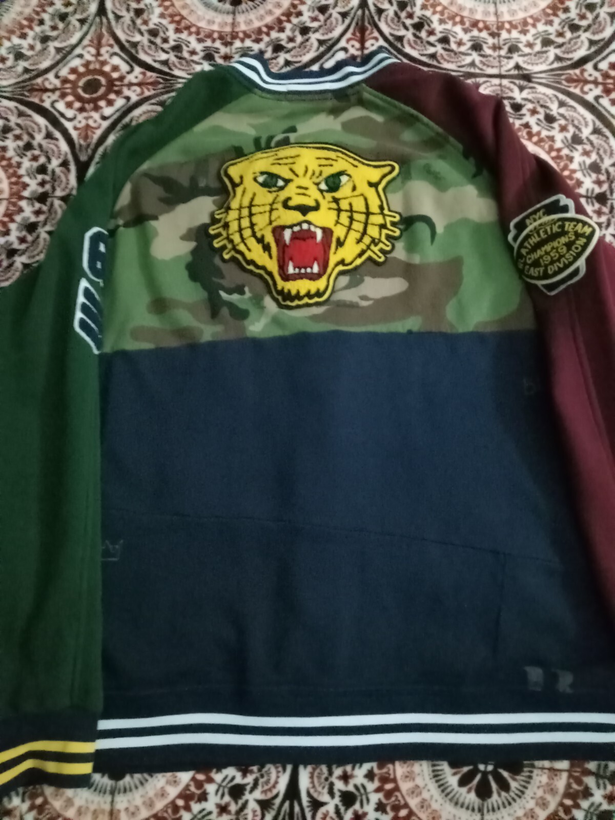 ralph lauren varsity patchwork stadium jacket xl - image 2