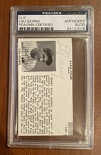 LOU GEHRIG PSA/DNA SWEET AUTOGRAPH!!! IRON MAN! SIGNED AUTOGRAPH AUTHENTICATED!!