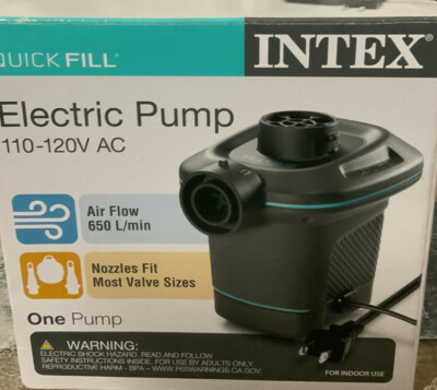  INTEX Quick Fill Electric Air Pump 110-120V flow 650L/min