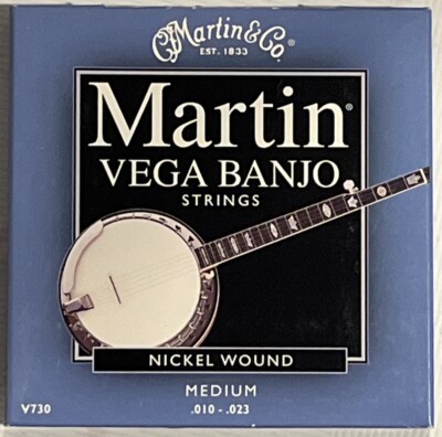Martin V730 Vega Banjo Strings Nickel/Steel Alloy 5-String Medium 10-23