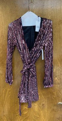 bardot sequin bellissa dress Bardot Stripe Sequin Bellissa Dress size S