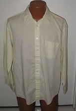 CORDOVA - MEN'S SIZE 17 - PALE YELLOW - BUTTON FRONT LONG SLEEVE SHIRT
