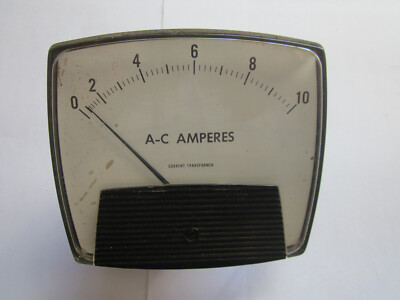 GENERAL ELECTRIC 0 TO 10  AMPERES METER - CURRENT TRANSFORMER