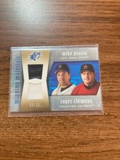 2005 SPx Winning Materials Dual Jersey #MR Mike Piazza Roger Clemens Pants #/25
