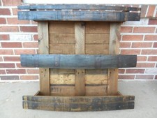 Handmade Bourbon Barrel Three-Tier Shelf - Genuine Kentucky Bourbon Barrel Made