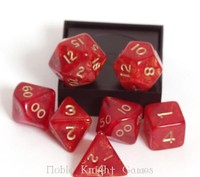 Xeno Games Gold Mist Dice Full Poly Set Red W/gold (10) Mint on sale Xeno Games Gold Mist Dice Full Poly Set Red W/gold (10) Mint on sale