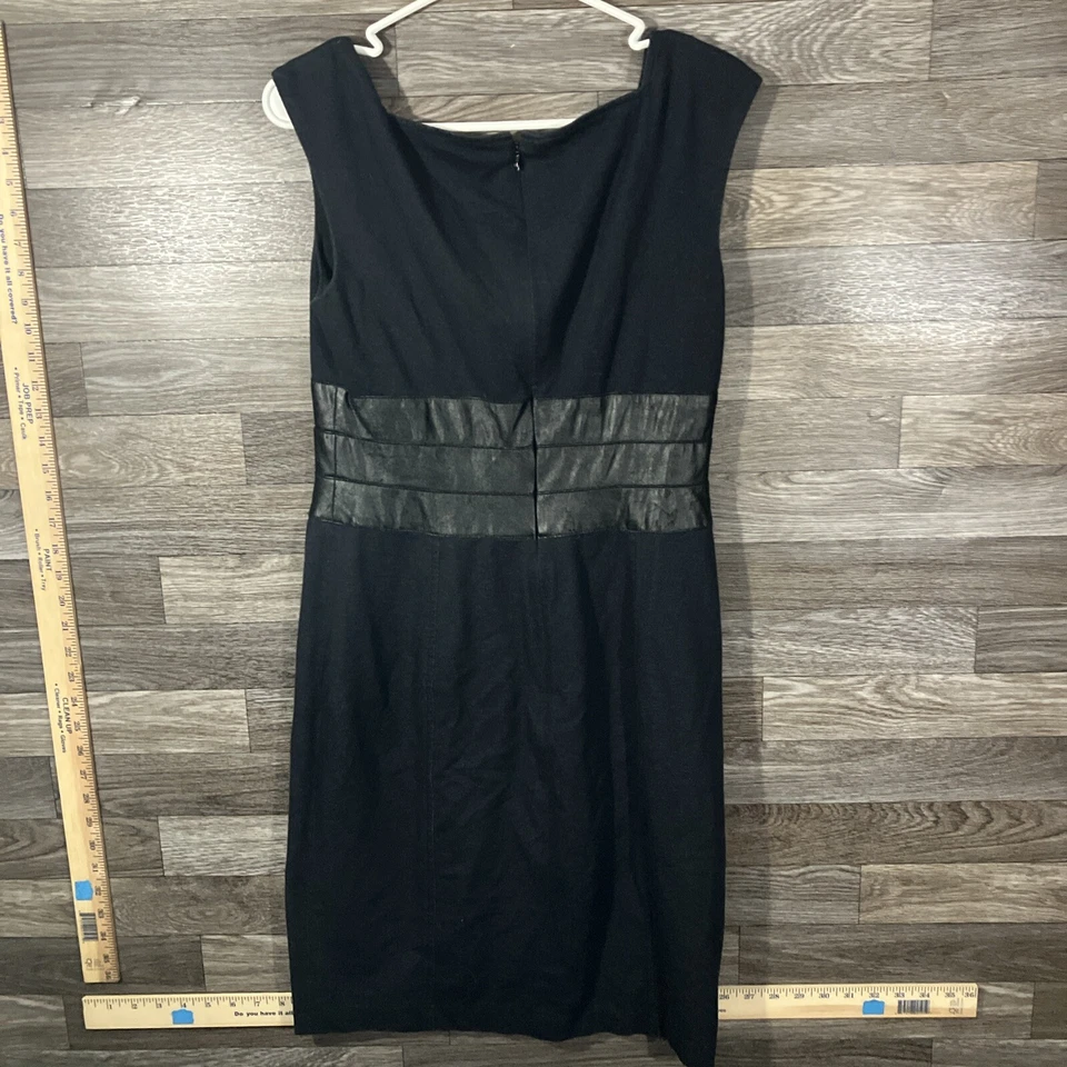 Maggy London Faux Leather Mini Dress Size 8 Foto 4 de 4