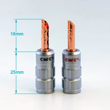 10pcs Audio BFA-Z Solid Pin Banana Plug Male Speaker Cable Red Copper Connector