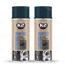 2 x K2 COLOR FLEX ANTHRACITE GREY PLASTIC SKIN PEELABLE RUBBER SPRAY PAINT 400ml
