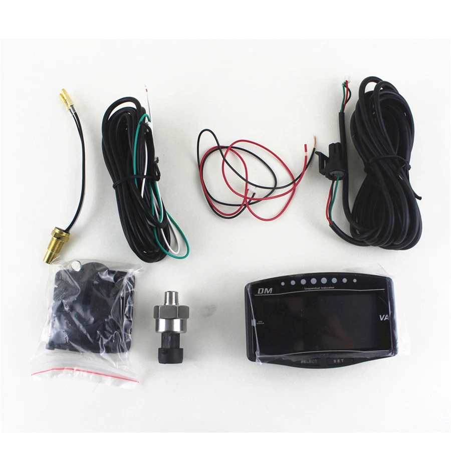 5in1 Multifunction Car LCD Digital Oil Pressure+Volt+Water Temp+Fuel+Tacho Guage - Image 3 of 4