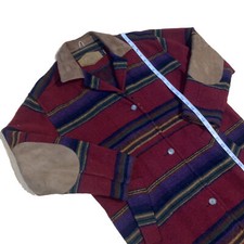 Vintage Woolrich Dark Multi-Colored Wool Blend Long Coat Size Medium Made In USA