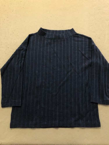 Ann Taylor Pullover Damen Medium dunkelblau Strick weich Stehkragenpullover