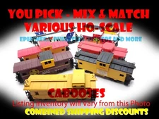 You Pick ~ Mixed Lot of Various HO-scale Cabooses ~ Pre-owned