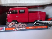 Vw T1 Doka Pritsche Oldtimer Modelauto Ca.17Cm *Neu* MaßStab 1:24Rot