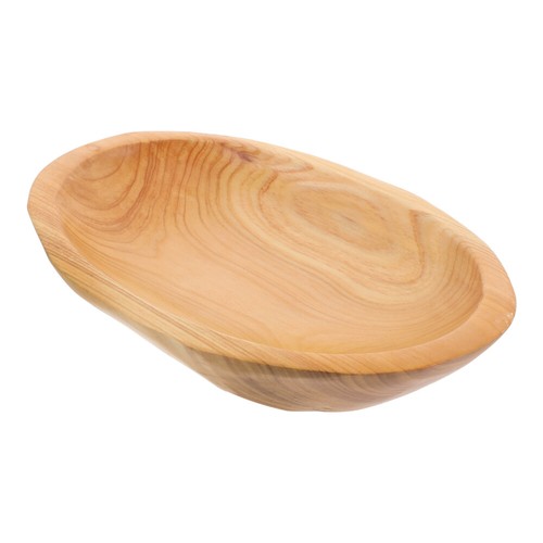 Round Serving Tray Wooden Breakfast Tray Appetizer Fruit Plate - Picture 8 of 12