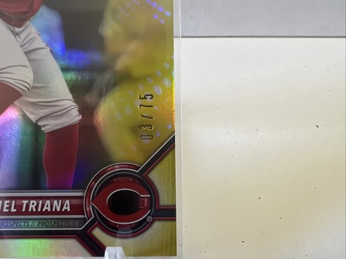 MICHEL TRIANA 2022 Bowman 1st Edition Yellow Foil /75 Reds #BPPF-75 1st Bowman - 第 3/3 張圖片