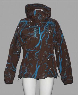 VTG? Salomon Multi Pockets Hood Brown Teal Snowboarding Ski Jacket
