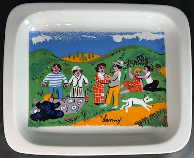 VTG RARE Suisse Langenthal Of Switzerland Rectangular Small Platter Plate