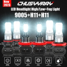 Para For Chevrolet Equinox 2010 -2018 - Faros LED + Kit de luces antiniebla