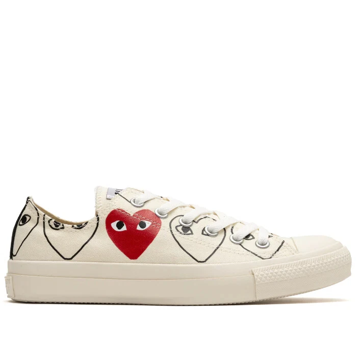New COMME DES GARCONS PLAY Chuck Taylor x CONVERSE Shoes Sneaker Limited Japan