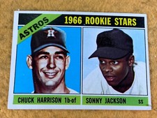 V8-87 BASEBALL CARD - 1966 ROOKIE STARS CHUCK HARRISON - 1966 TOPPS - CARD #244. rookie card picture