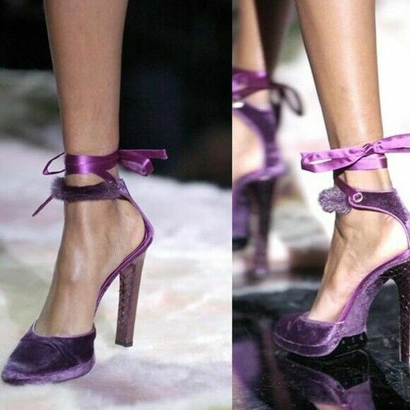 purple velvet tom ford heels