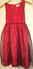 NWT Sweetheart Rose Red tulle holiday sequin flowers dress 14 Girls