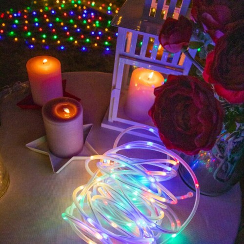 100 LED Strip Rope Light 33ft Tube String Outdoor Garden Party Decoration Lights - Picture 23 of 28