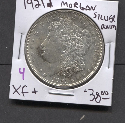 1921(D)- Morgan Silver Dollar- XF+