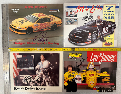 Lot De 8 Affiches/cartes Autographiées NASCAR - Wisconsin Midwest - Occasion