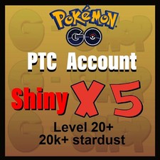 Pokémon🔄PTC🔄Go🌟Shiny x 5 Random 🌟Digital🌟